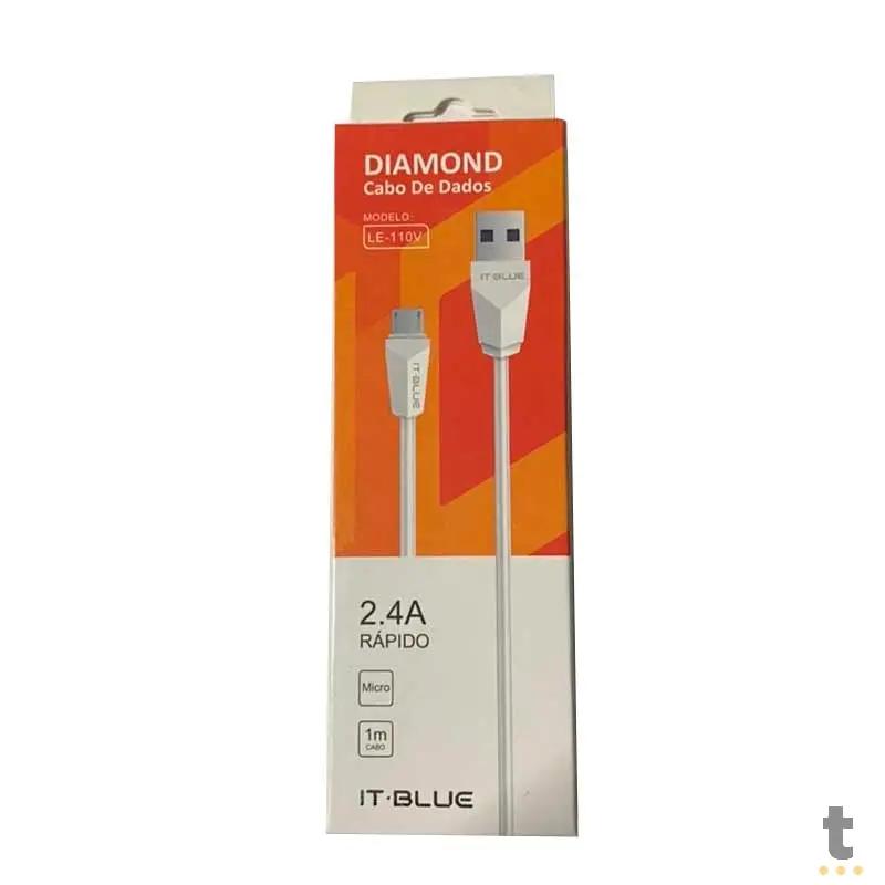 Cabo Dados V8 Micro USB IT-Blue Diamond 2.4A Quick - LE-110V Truedata
